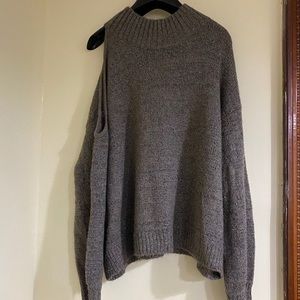 Express One-Shoulder Sweater Top